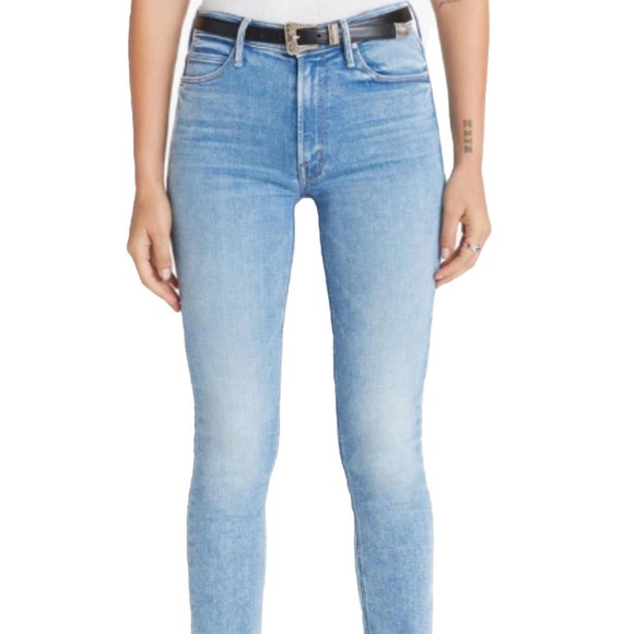 Mother Dazzler Ankle Fray Jeans Dropping In Sz 33